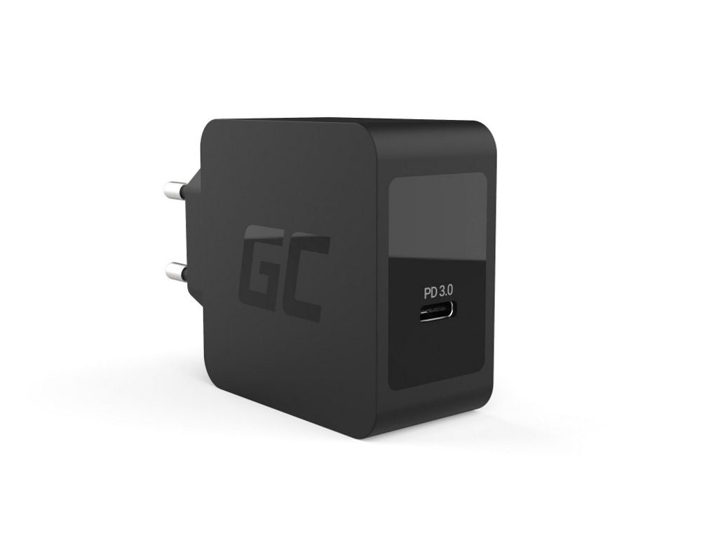 Green Cell Charger USB-C 18W PD for Samsung Galaxy S8/S8+/S9/S9+/Note 8, iPhone X/8/8 Plus, etc