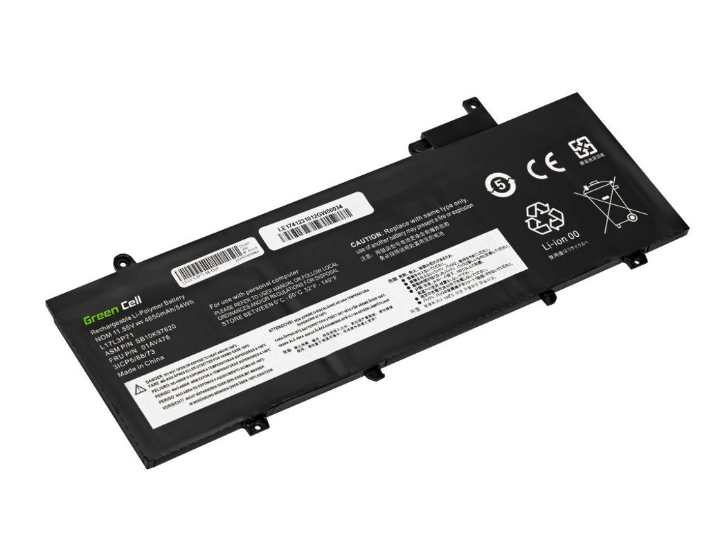 Green Cell Laptop battery Lenovo ThinkPad T480s 11.5V 4650 mAh