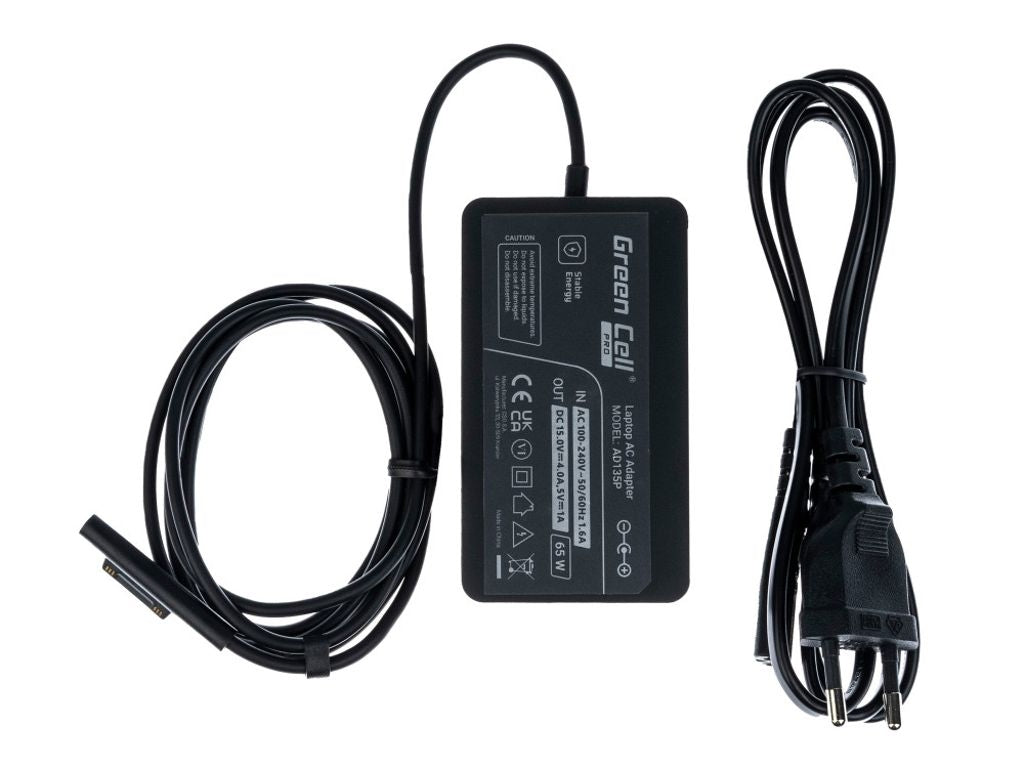 Green Cell PRO 1706 Laptop charger, 65W, 15V, 4A for Microsoft Surface, Pro, Book, Go