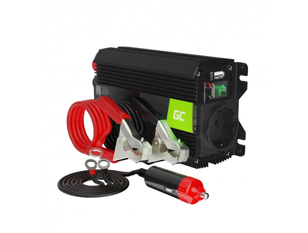 Green Cell Power Inverter PRO 24V to 230V 300W/600W Modified Sine Wave
