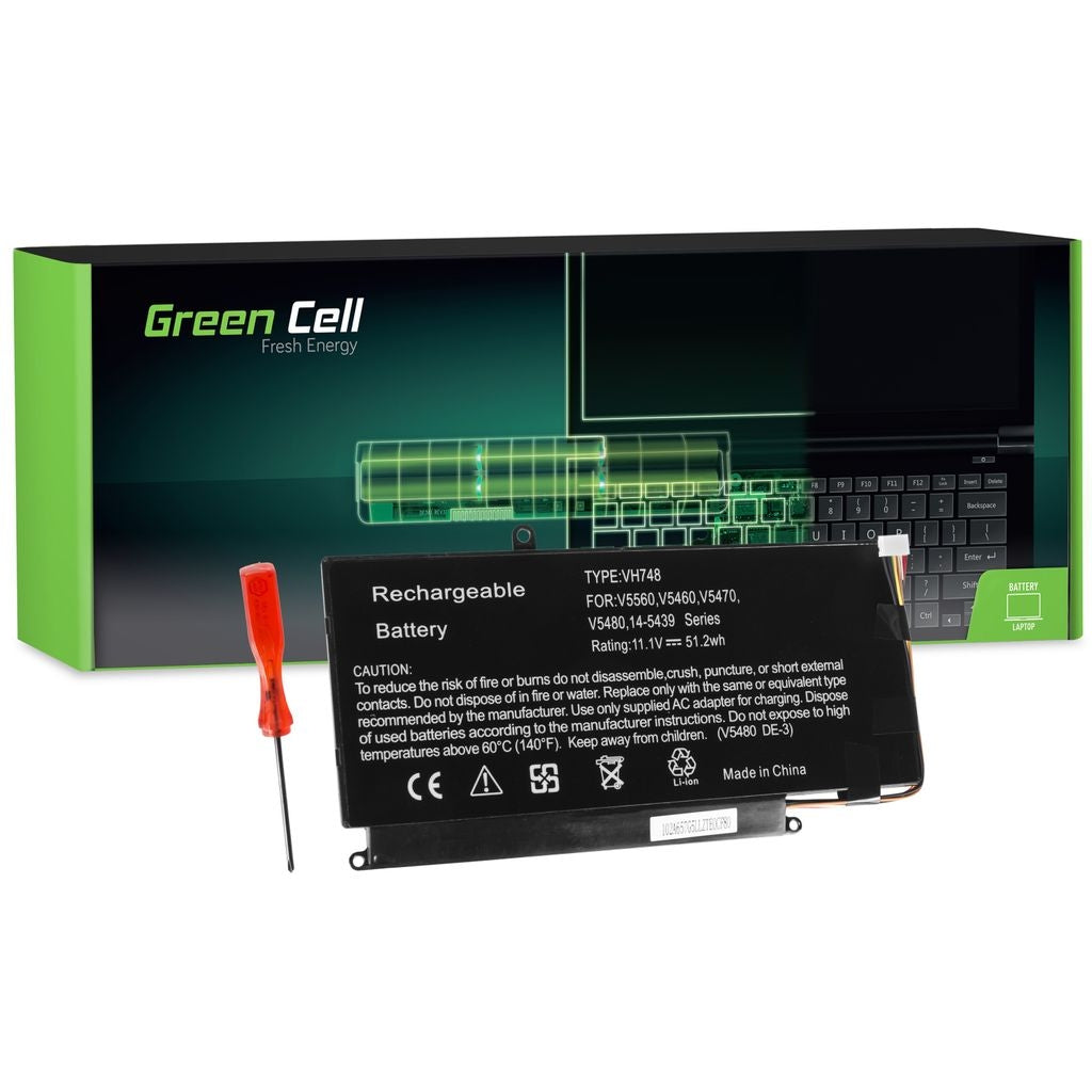 Green Cell VH748 Battery for Dell Vostro 5460/5470/5480/5560 & Inspiron 14