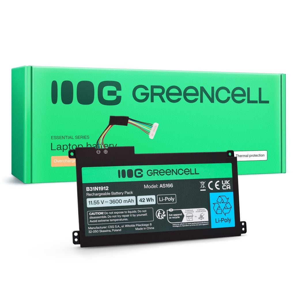 Green Cell-batteri för Asus C31N1912 / B31N1912 3Hwpp Asus Vivobook 14