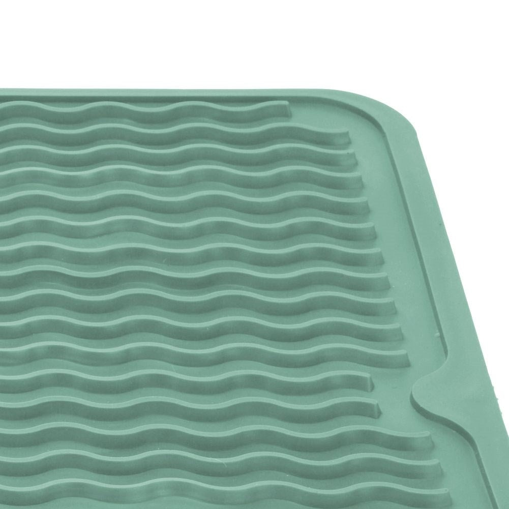 Green Dish Mat: Durable and Flexible Drying Solution