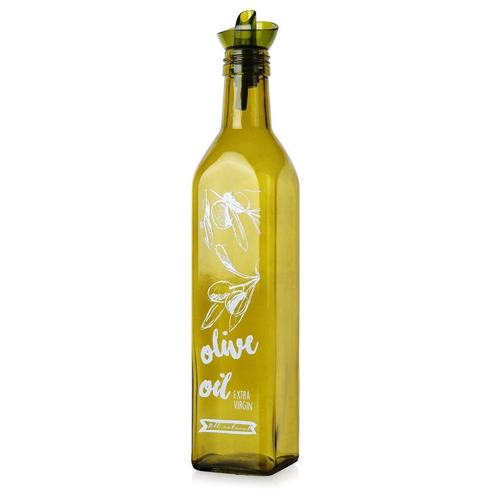 Green Glass Bottle 500ml with Practical Dosage for Olive Oil