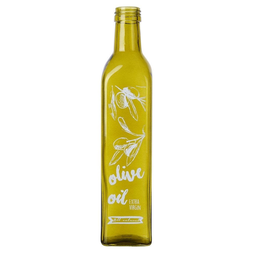 Green Glass Bottle 500ml with Practical Dosage for Olive Oil
