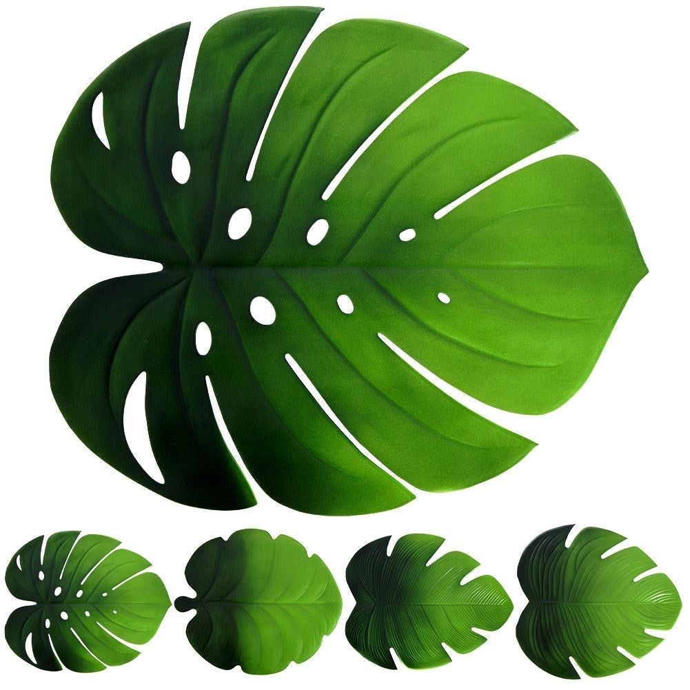 Green Leaf-shaped Kitchen Mat - Protects and Decorates the Table