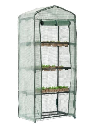 Greenhouse balcony garden vegetable garden with four shelves for flowers 69 x 49 x 160 cm