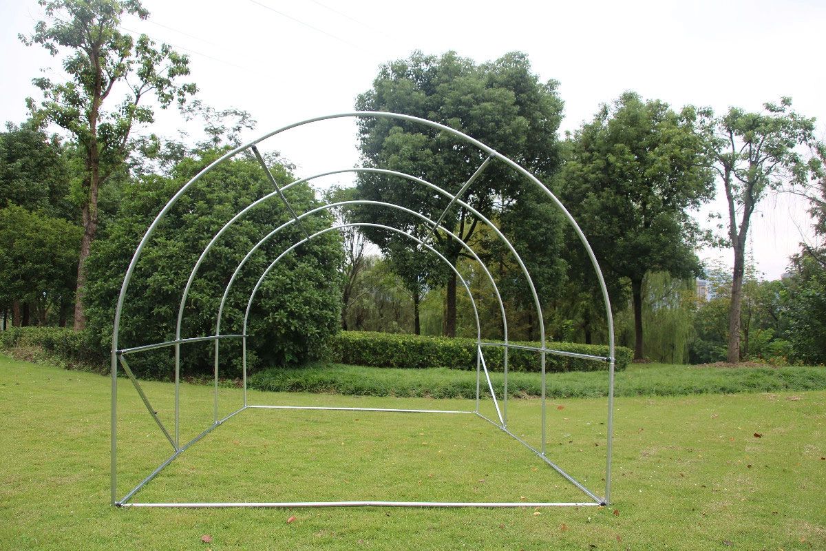 Greenhouse garden tunnel, 3x2x2 m, multi-season, metal frame, white foil, 2 entrances
