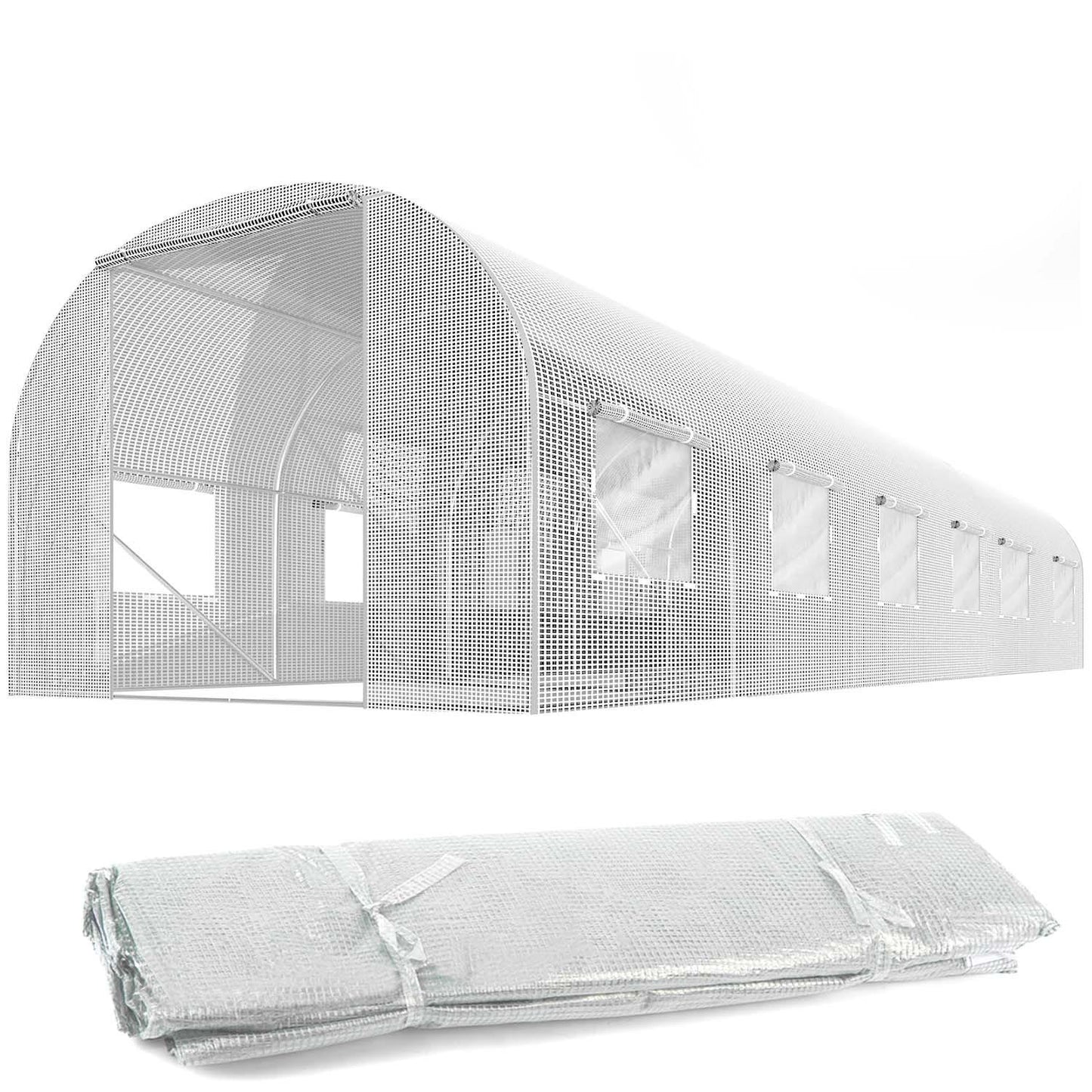 Greenhouse tunnel Foil 3x6m (18m²) White from Plonos