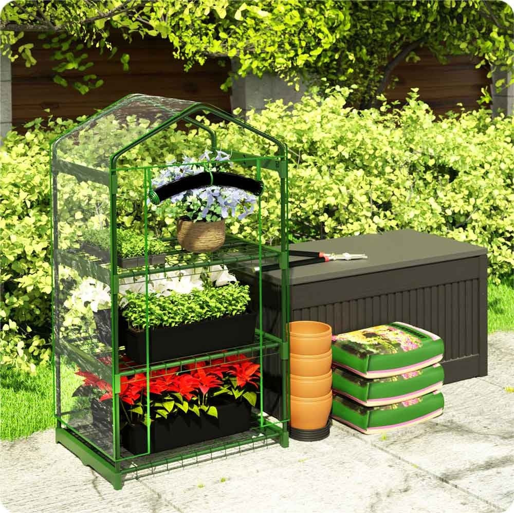 Greenhouse with shelves 69 x 49 x 125 cm Plonos 4921