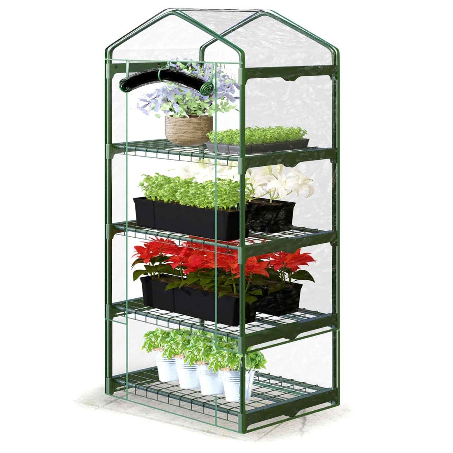 Greenhouse with shelves 70 x 50 x 160 cm Plonos
