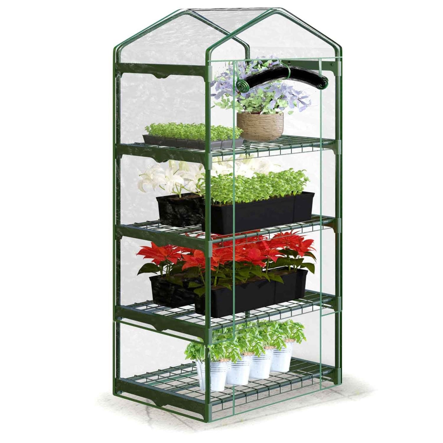 Greenhouse with shelves 70 x 50 x 160 cm Plonos