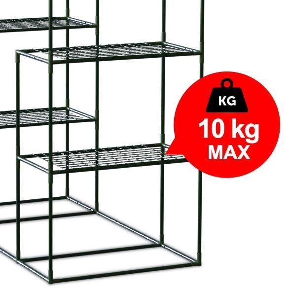 Greenhouse with two shelves 140 x 71 x 195 cm Plonos 4922