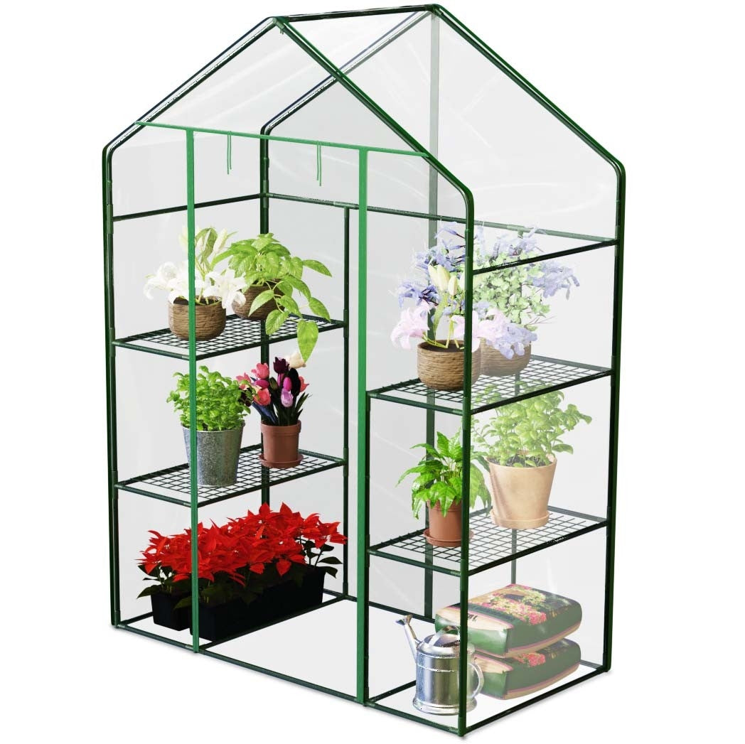 Greenhouse with two shelves 140 x 71 x 195 cm Plonos 4922