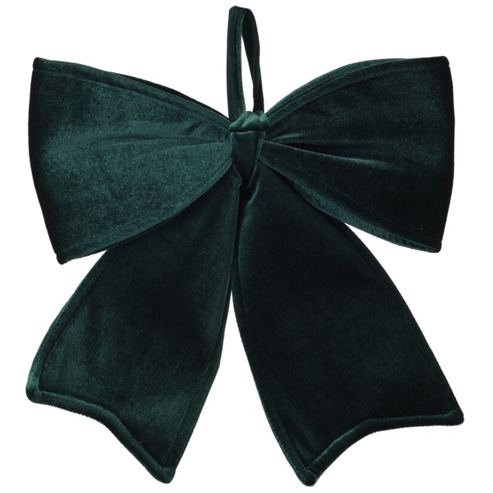 Green velvet set - elegant Christmas tree and wreath decoration