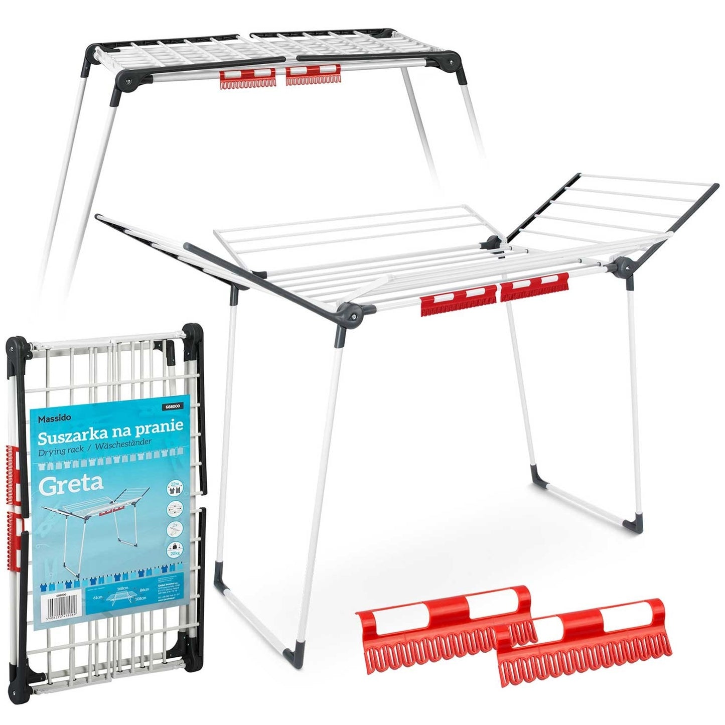 Greta foldable standing laundry dryer, 21 meters