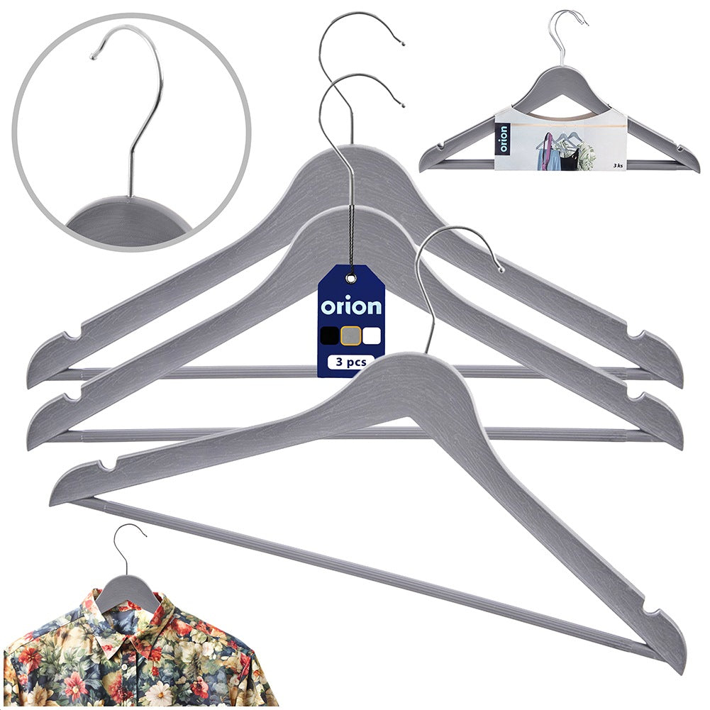Grey swivel clothes hangers 42.5x24 cm 3 pcs.