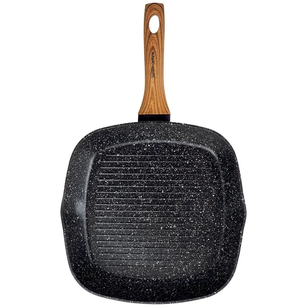 Grill Pan: Square Design & Five-Layer Granite Coating