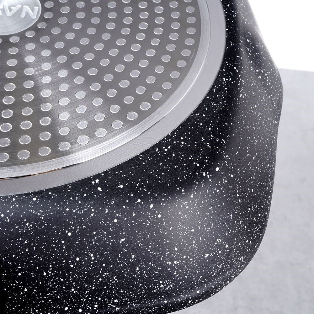 Grill Pan: Square Design & Five-Layer Granite Coating