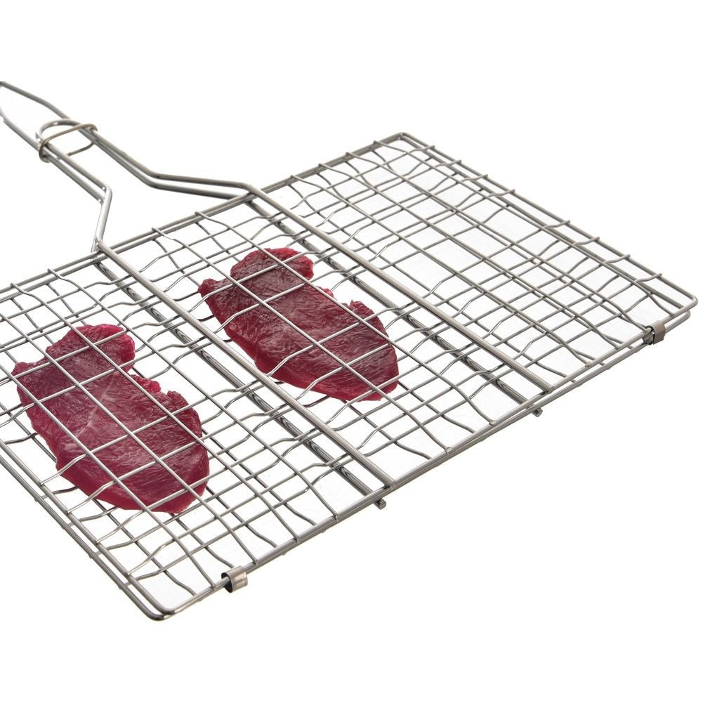 Grill grate with double side and lock for easy grilling
