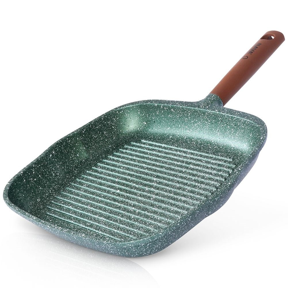 Grill pan with five-layer non-stick granite coating