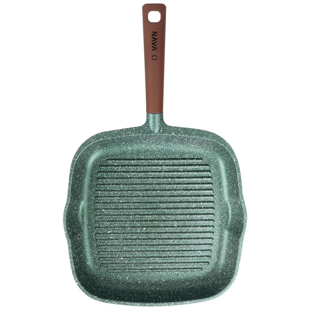 Grill pan with five-layer non-stick granite coating