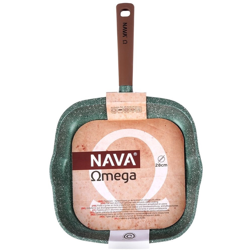 Grill pan with five-layer non-stick granite coating