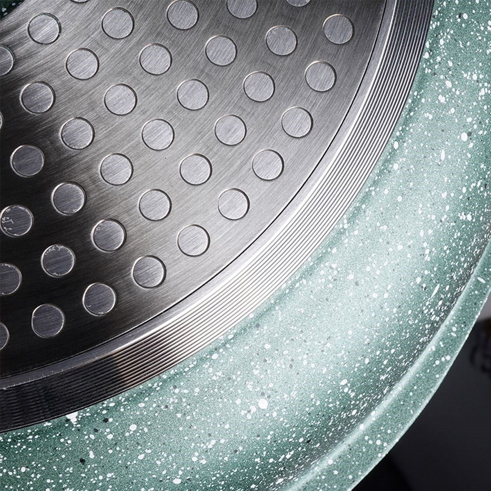 Grill pan with five-layer non-stick granite coating