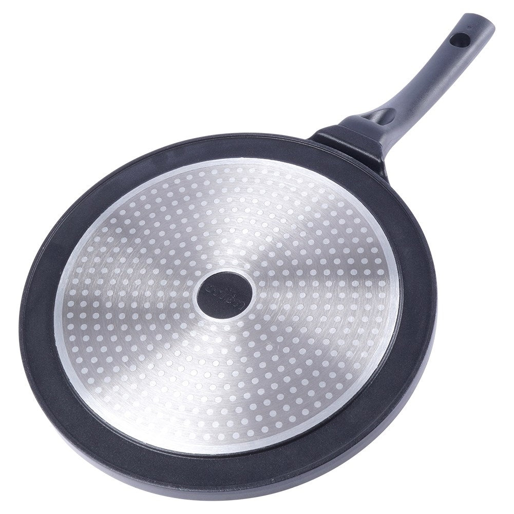 Grill pan with non-stick, granite coating for all kitchens