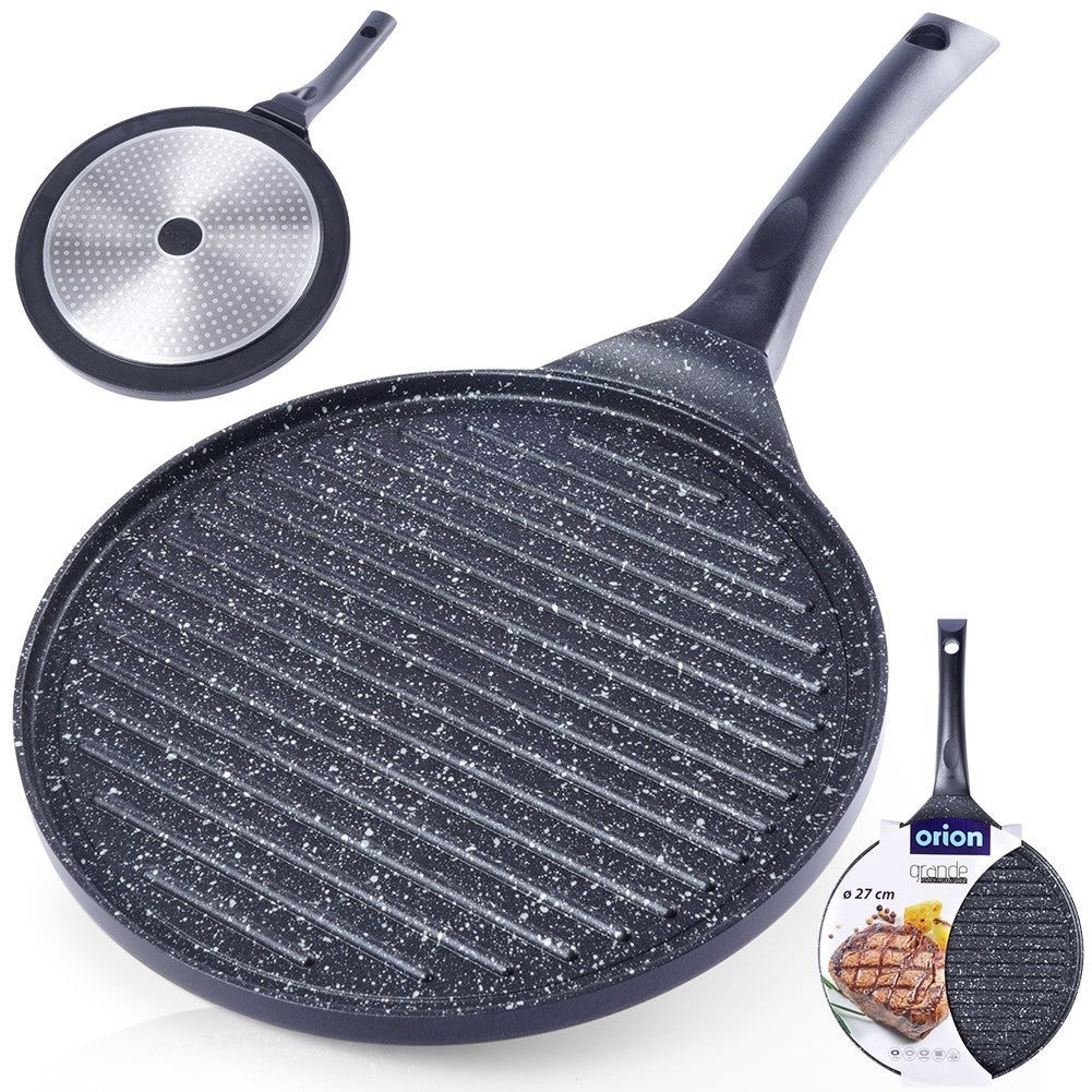 Grill pan with non-stick, granite coating for all kitchens