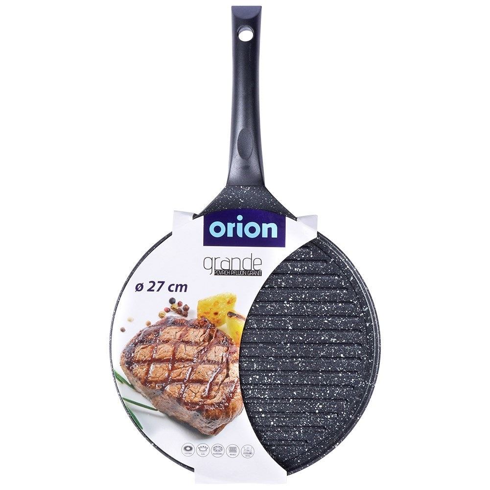 Grill pan with non-stick, granite coating for all kitchens