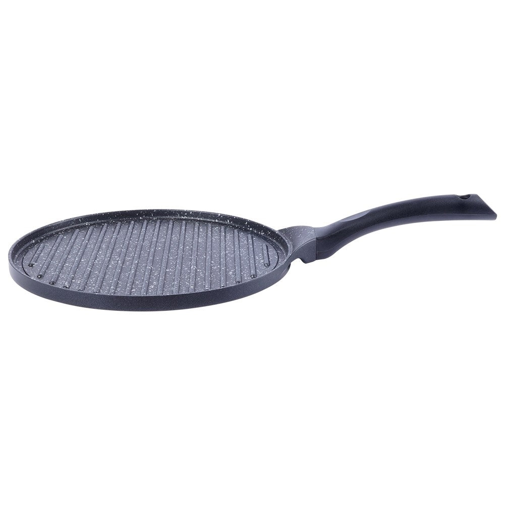 Grill pan with non-stick, granite coating for all kitchens