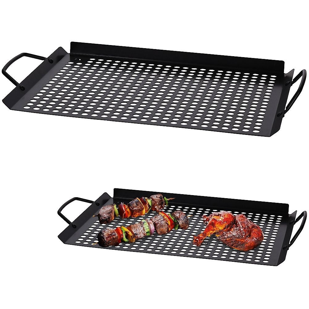 Grill plate for meat, fish and vegetables over an open fire