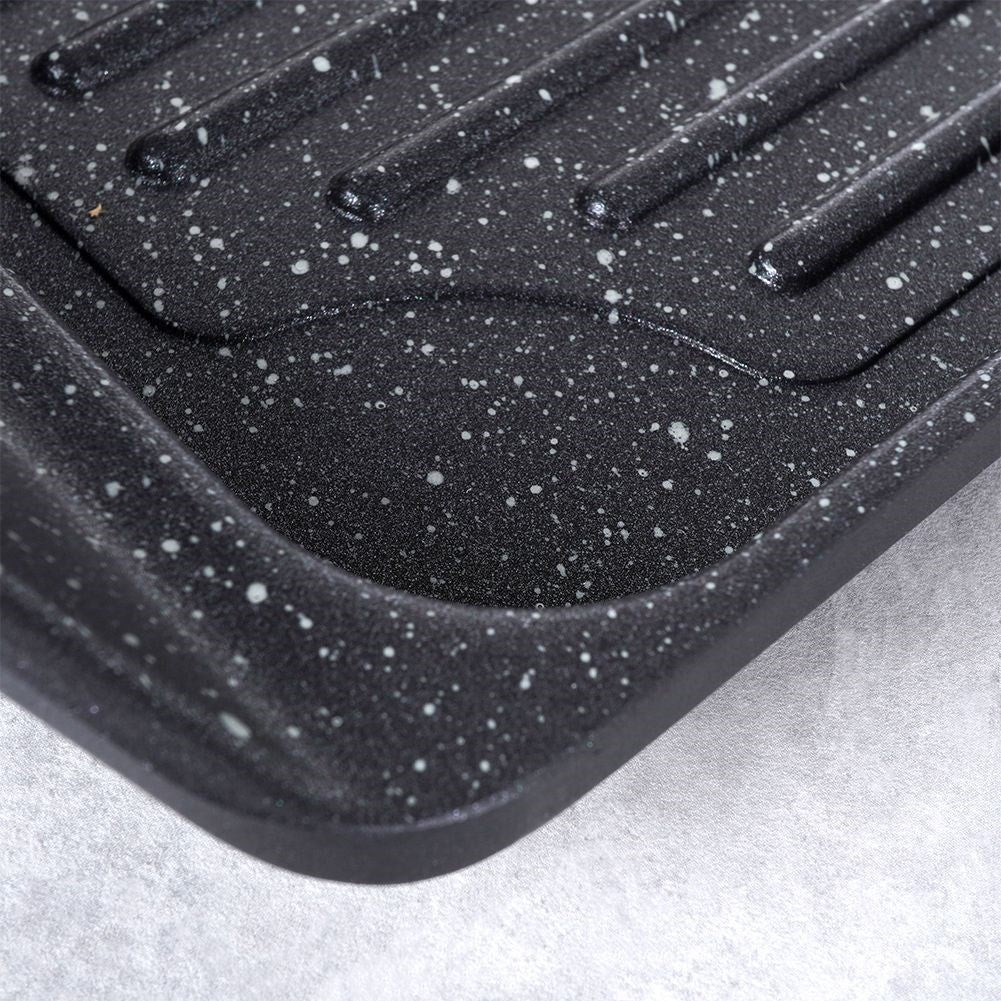 Grill plate in aluminum with non-stick granite coating
