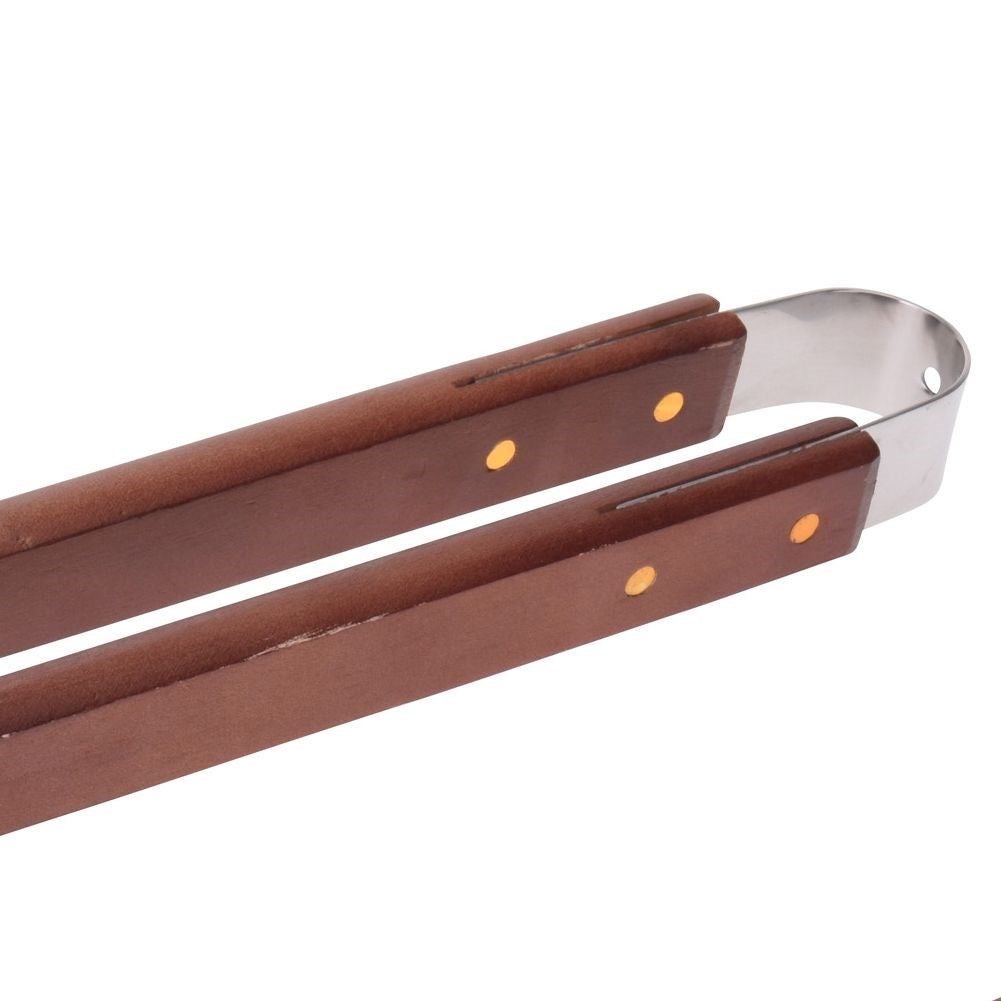 Grill set in stainless steel with spatula, fork and tongs