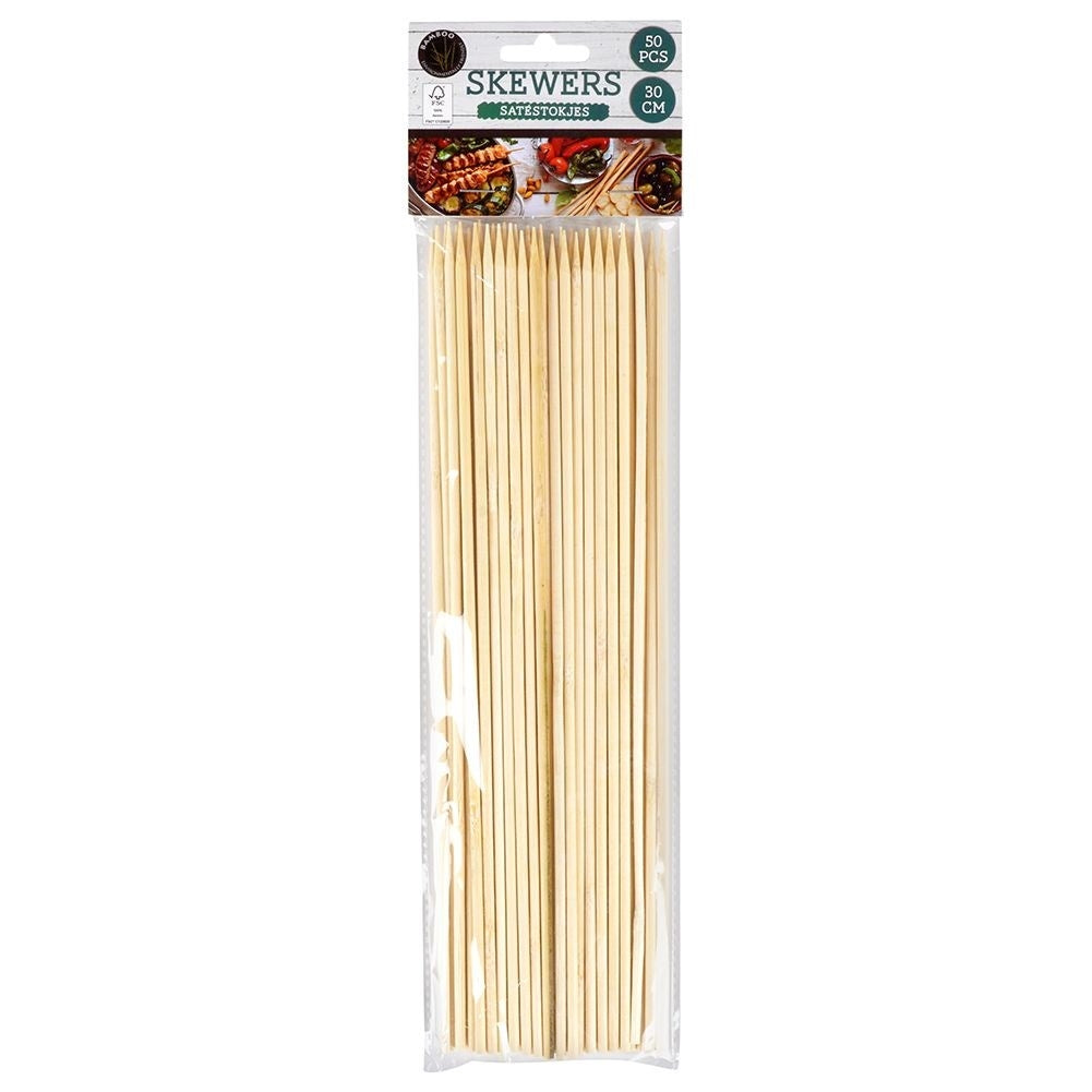 Grill skewers 30cm - Set of 50 wooden skewers for kebabs
