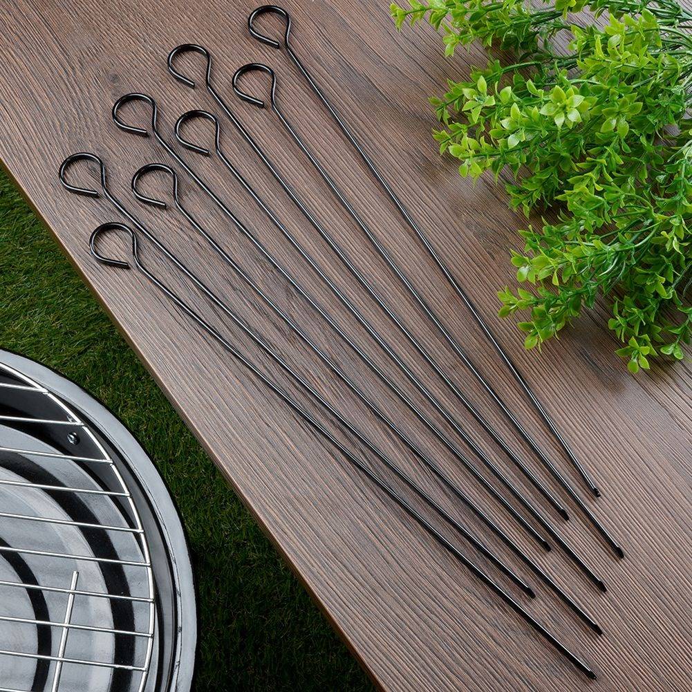 Grill skewer set in stainless steel, non-stick, 8-pack
