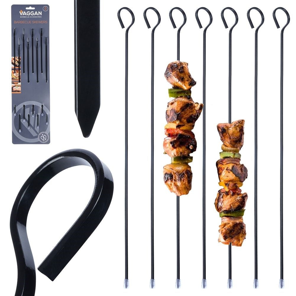Grill skewer set in stainless steel, non-stick, 8-pack