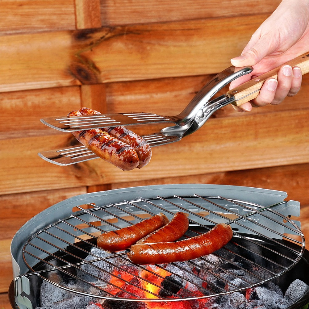 Grill spatula and tongs 2in1 steel 40 cm