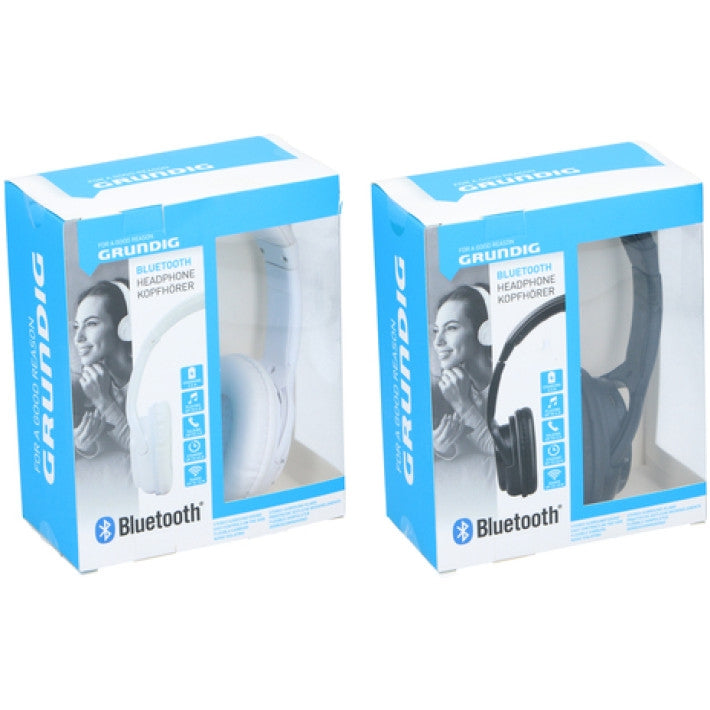 Grundig ED-40080: Bluetooth Stereo Headphones with Noise Isolating Microphone Black