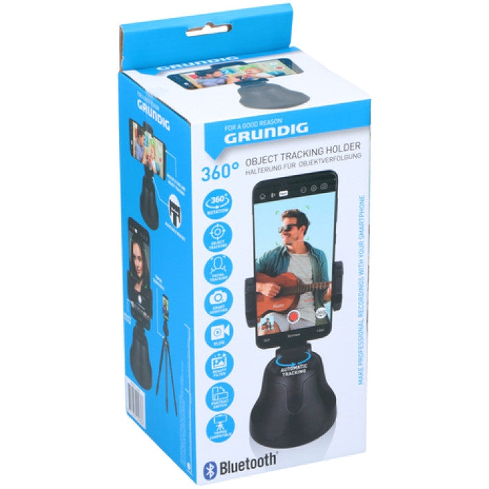 Grundig ED-49803: 360° Rotating, Face/ Object Tracking Phone Holder for Vlogger