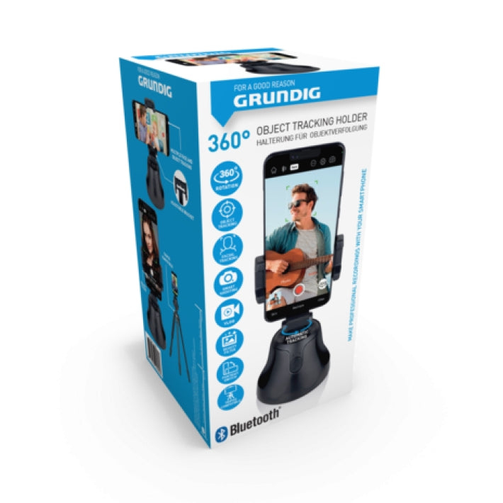 Grundig ED-49803: 360° Rotating, Face/ Object Tracking Phone Holder for Vlogger
