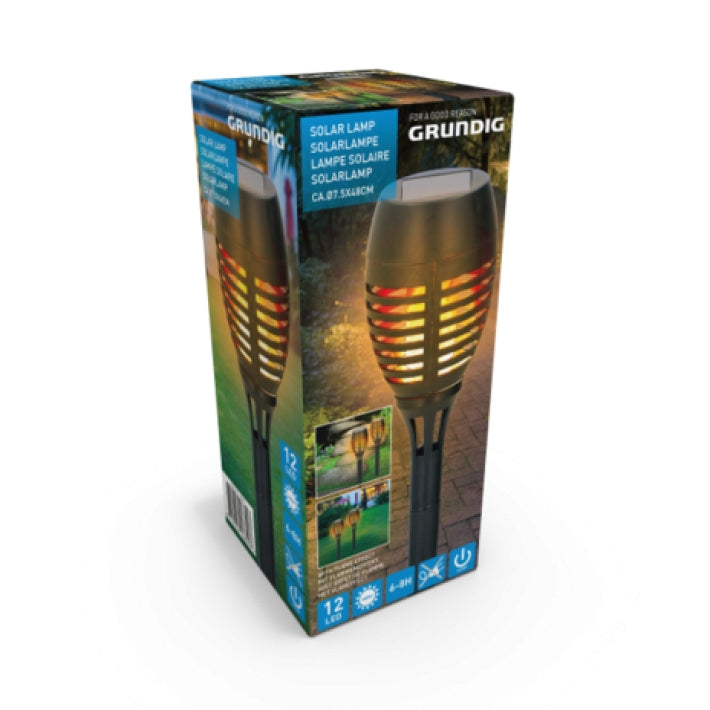 Grundig ED-66407: 12 LED Solar Garden Torch + Dancing Flame