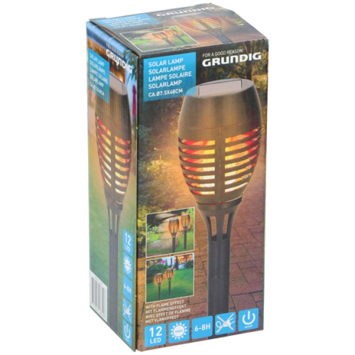 Grundig ED-66407: 12 LED Solar Garden Torch + Dancing Flame