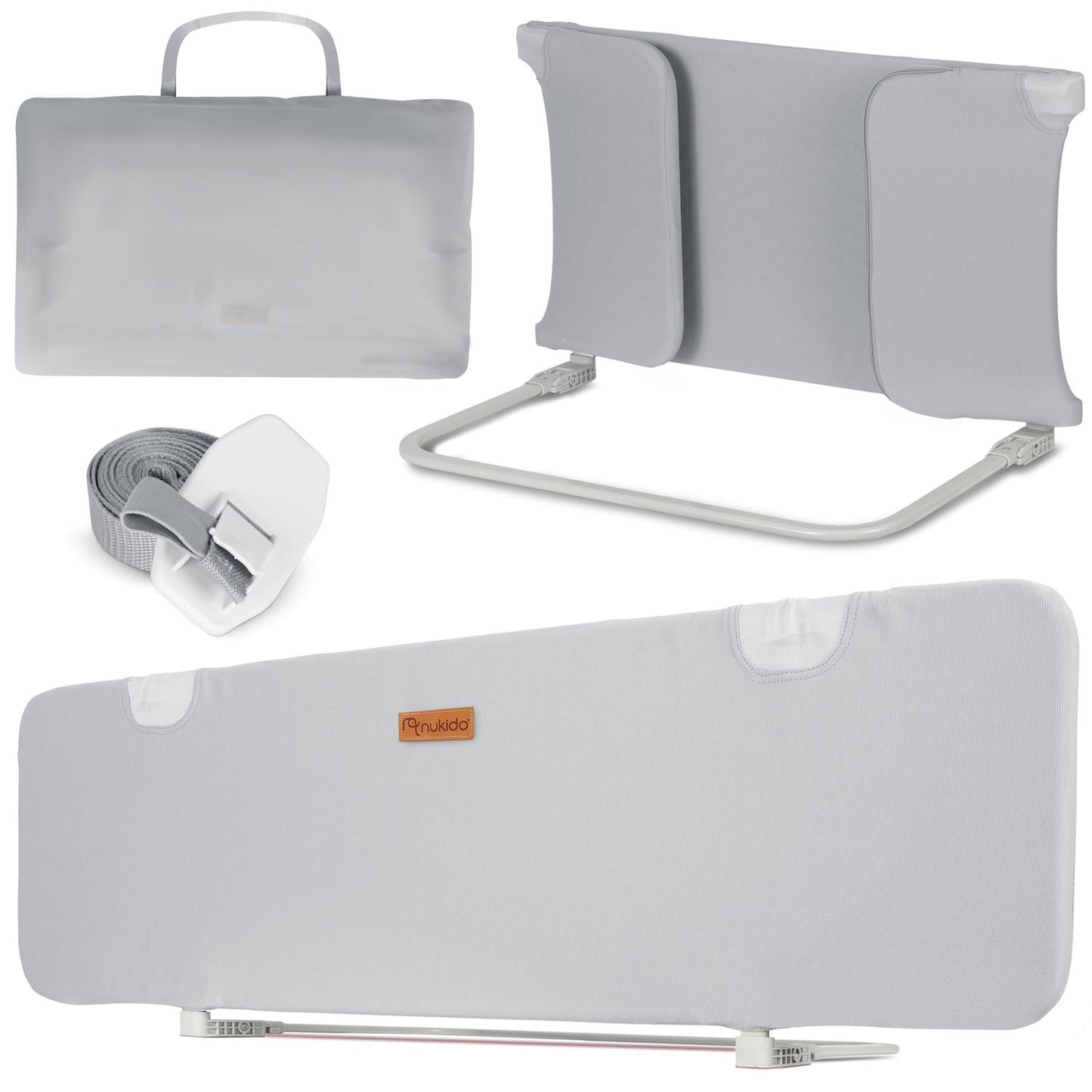 Guard rail for bed 120 x 44 x 41 cm Nukido grey