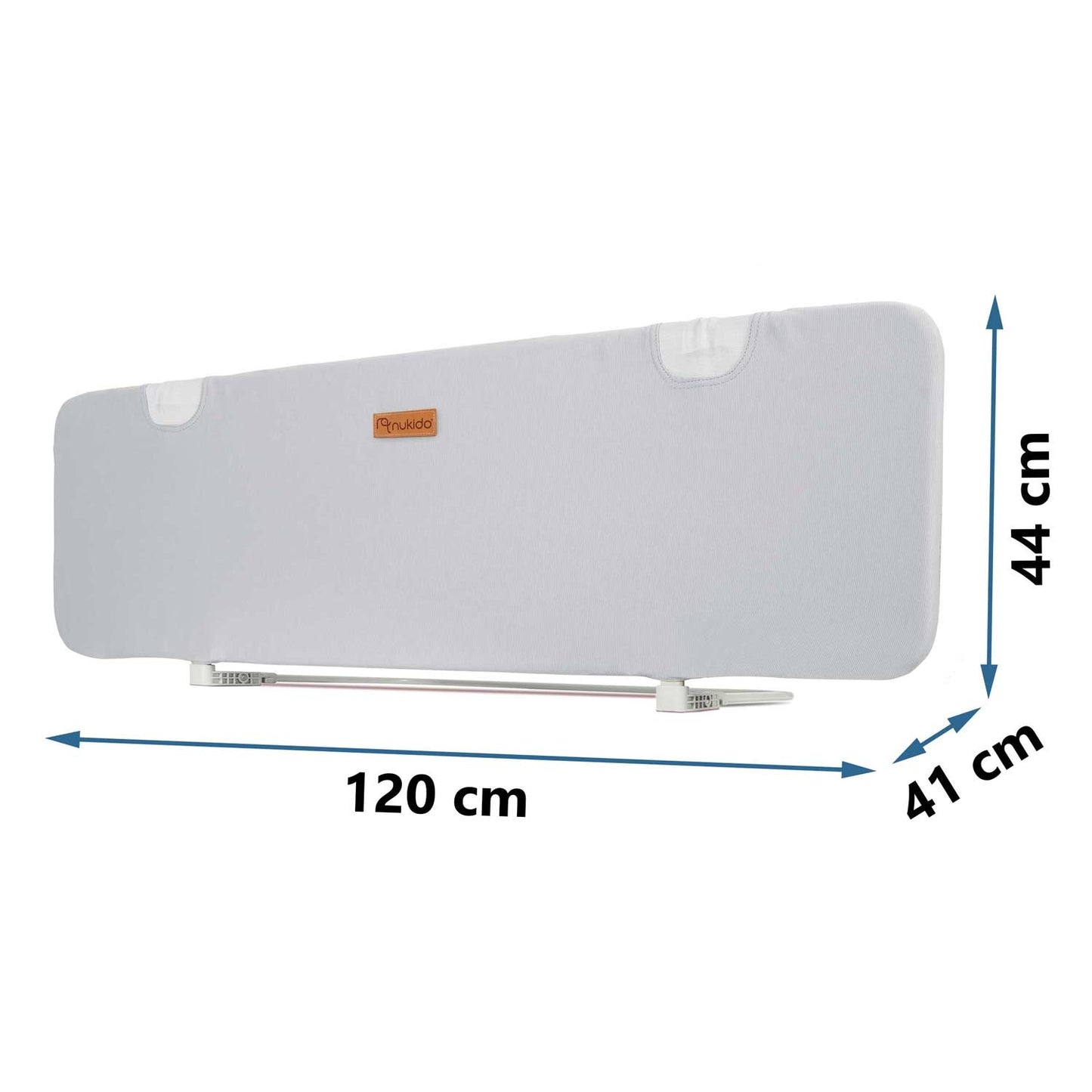 Guard rail for bed 120 x 44 x 41 cm Nukido grey