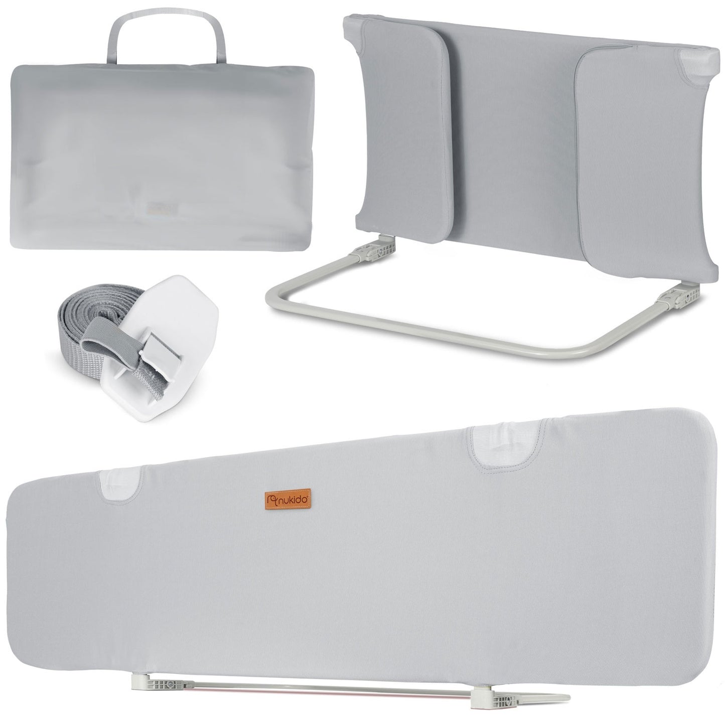 Guard rail for bed 150 x 44 x 41 cm Nukido grey
