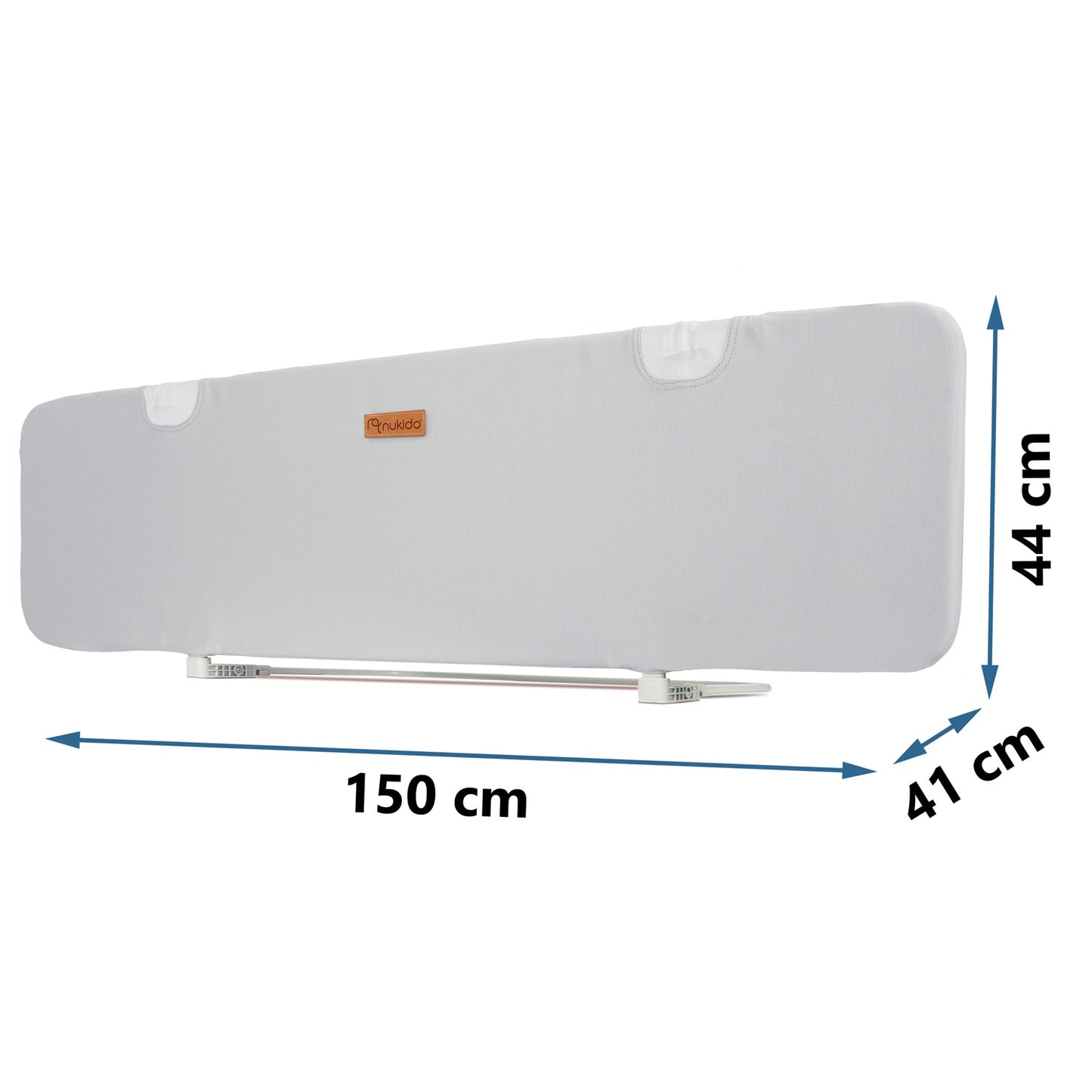 Guard rail for bed 150 x 44 x 41 cm Nukido grey