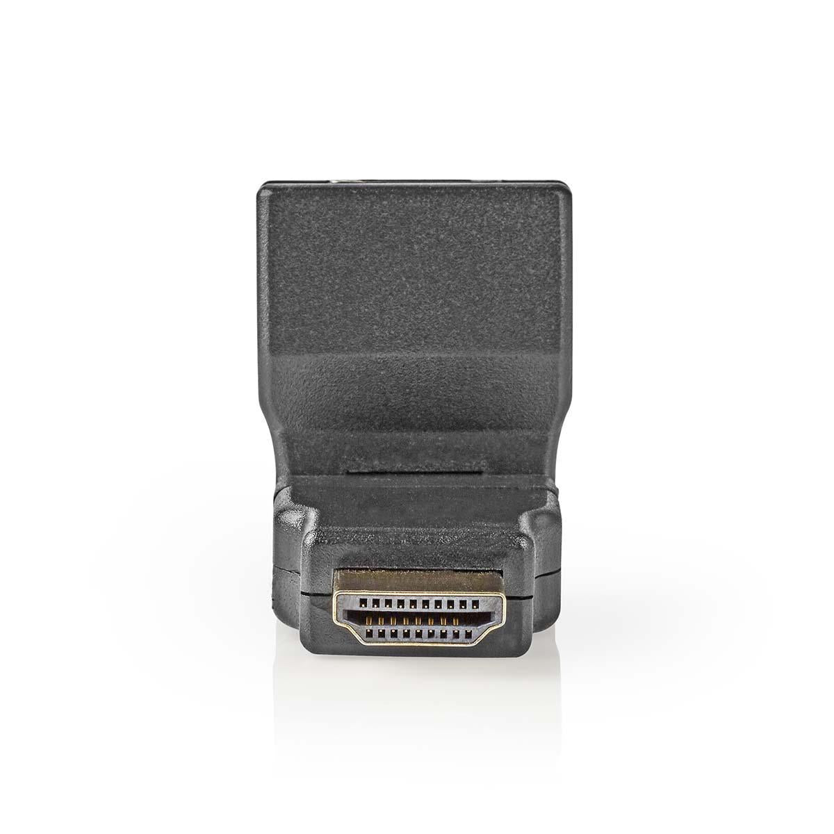 HDMI™ Adapter | HDMI™ Connector | HDMI™ Female | Gold Plated | Twisting | ABS | Black | 1 pc. | Envelope