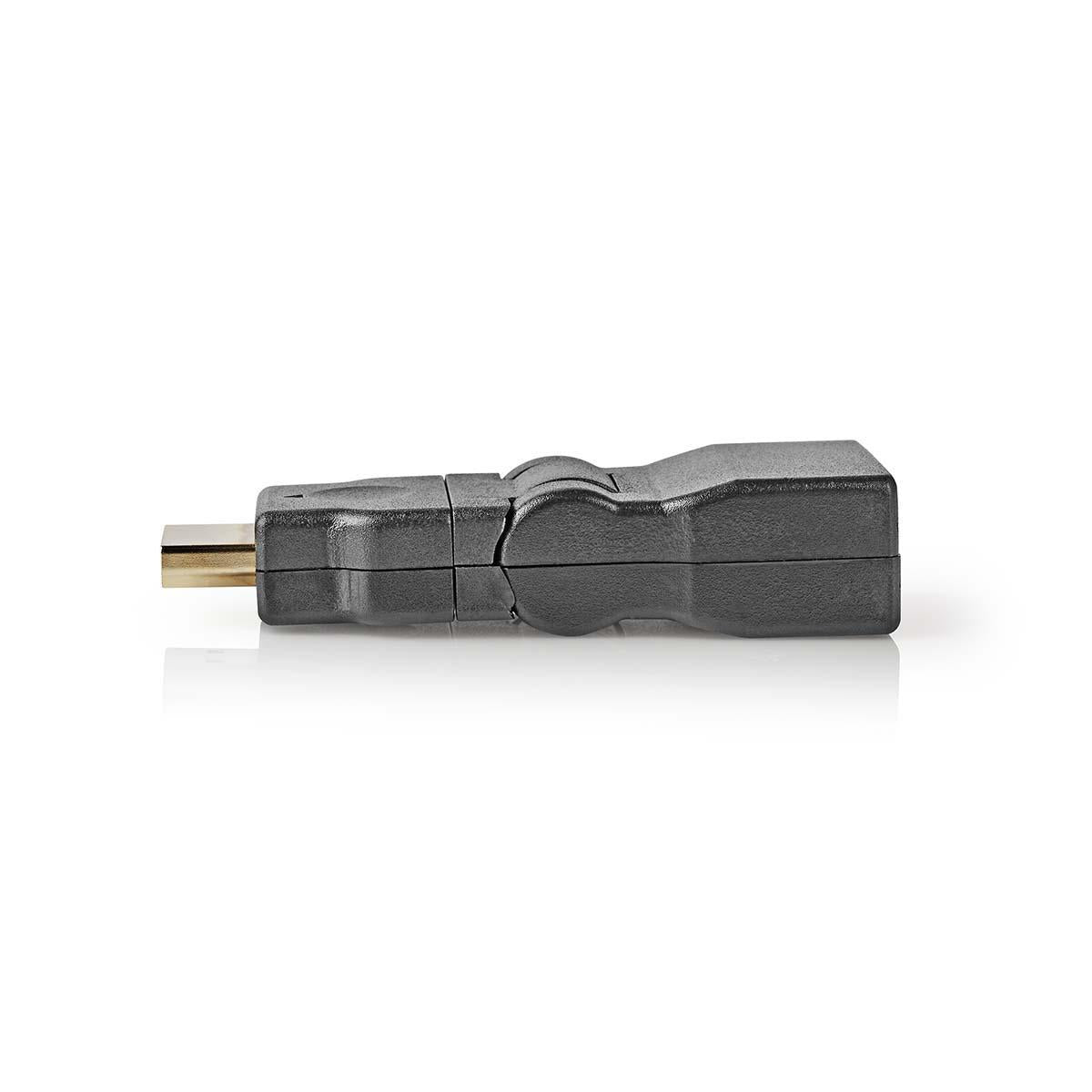 HDMI™ Adapter | HDMI™ Connector | HDMI™ Female | Gold Plated | Twisting | ABS | Black | 1 pc. | Envelope
